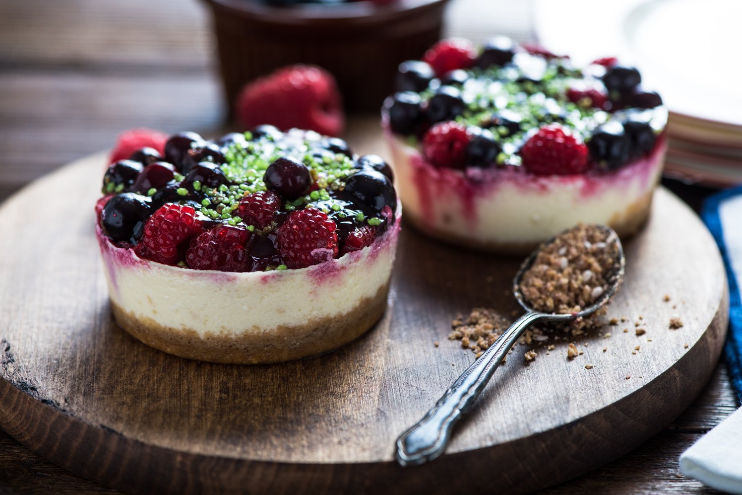 Black forest berry fruit cheesecake