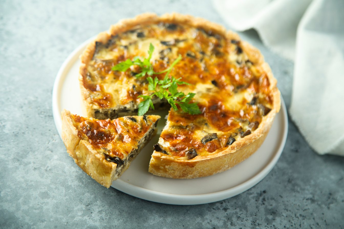 Mushroom quiche